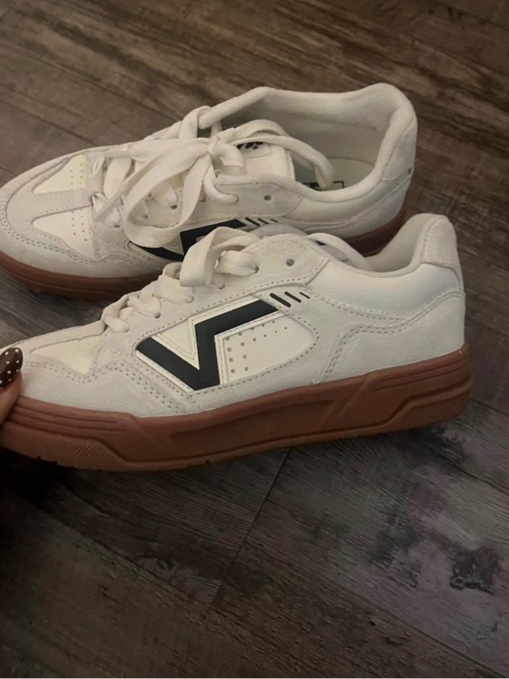 Vans White Sneakers with Gum Sole